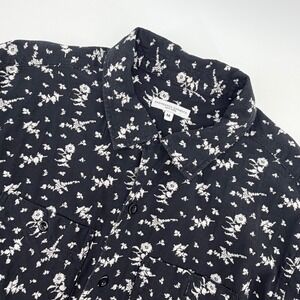 Engineered Garments Floral Work Shirt Size M Black Cotton Blend Made in USA Mens
